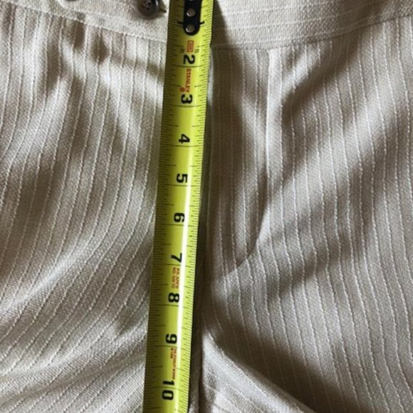 ASOS, soft white/cream, cotton blend, tapered,women's trouser, nubby texture - Picture 7 of 10